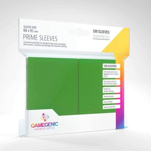 gamegenic prime sleeves 100pc green