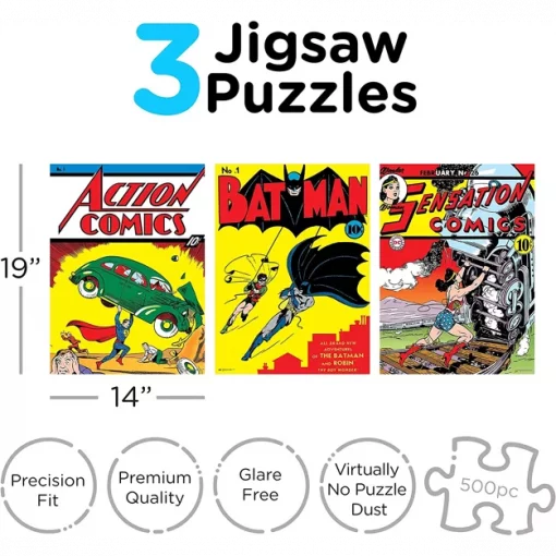 DC Comics 500pc x 3 Puzzle Set