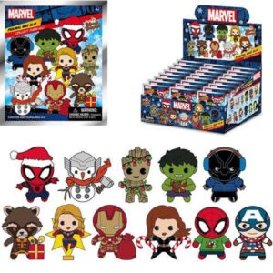 Marvel Holiday 3D Foam Bag Clip Random 6-Pack