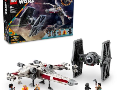 LEGO Star Wars TIE Fighter & X-Wing Mash-Up Kids ‘ Buildable Spaceships, Special Design Starfighters, Gift Idea for Boys