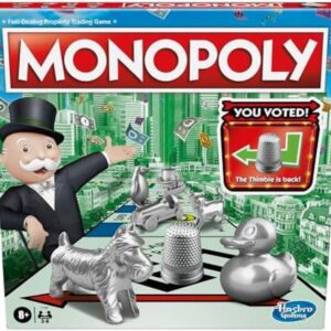 Monopoly Game, Family Board Game for 2 to 6 Players, Monopoly Board Game for Kids Ages 8 and Up, Includes Fan Vote Community Chest Cards