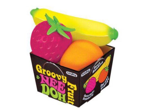Nee Doh Groovy Fruit Toy 3 Pieces. Children Ages 5