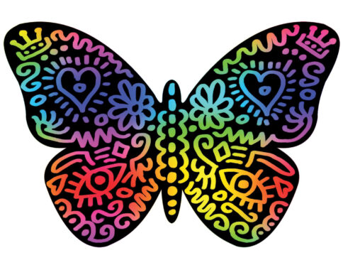 Scratch Art Butterflies