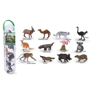 CollectA Box of Mini Wild Animals 3-12pcs Realistic Animal Figure Playset, Hand Finished Wildlife Models, Nature Playsets, Gifts for Toddlers & Kids