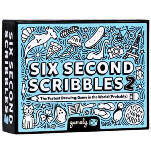 Six Second Scribbles 2: The Frantically Fast and Fantastically Fun Drawing Game with 100+ All New Cards | A Family Friendly Party Game for Children