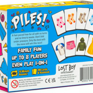 Lost Boy Entertainment Piles – Card Games – Family Games – for Kids 8 and Up – Games for Adults – Family Game Night – Travel Games – Party Games – Memory Games – 10 Mins